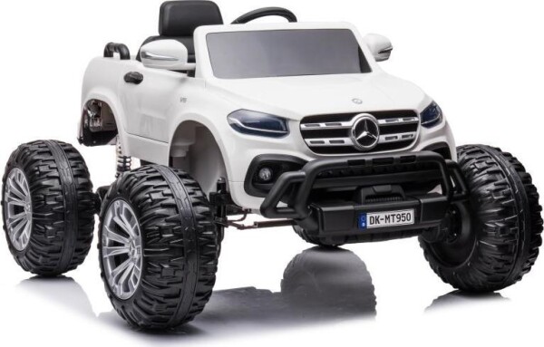 Lean Cars Elektrické autíčko MERCEDES DK-MT950 4x4 BIELE MOTOR 4x45W BATÉRIA 2x12V7Ah 2022