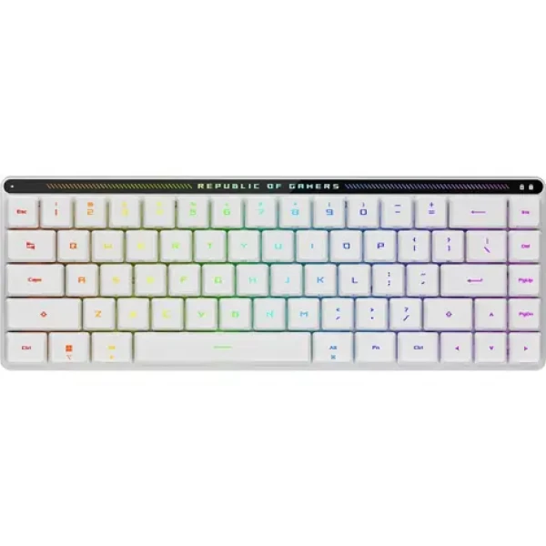 Asus ROG Falchion RX Low Profile biela / Bezdrôtová herná klávesnica / mechanická / RX Low Profile / RGB / BT RF USB (4711387334409)
