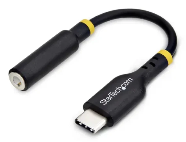 StarTech Adaptér USB-C na 3.5mm jack čierna / Adaptér / TRRS / 12,7 cm (USBCAUDIO2)