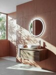 SAPHO - NYX guľaté zrkadlo s LED osvetlením, priemer 50cm NY500