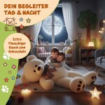 Deuba Veľký krémový plyšový medveď 100 cm - XXL so srdcom