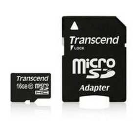 Transcend Micro SDHC karta 16GB Class 10 + adaptér (TS16GUSDHC10)