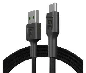 Green Cell KABGC20 čierna / Kábel / USB-A (M) - Micro-USB B (M) / 1,2 m / USB 2.0 / QC 3.0 (KABGC20)