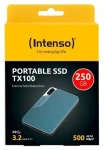 INTENSO TX100 250GB šedo-modrá / Externý SSD / USB 3.2 Gen 1x1 / čítanie 500 MB/s (3826440)
