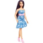 Barbie Modelka - modré šaty s motýlikmi