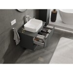 MEXEN/S - Orio kúpeľňová skrinka pod umývadlo 80, 2 zásuvky, grafit mat 91A10-08047-2-BFF66