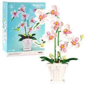 Mamido Stavebnica orchidea v kvetináči 718 dielikov