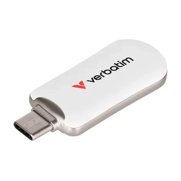 Verbatim Plectra 128GB biela / Flash Disk / USB-C 3.0 / až 100 MBs (30229)
