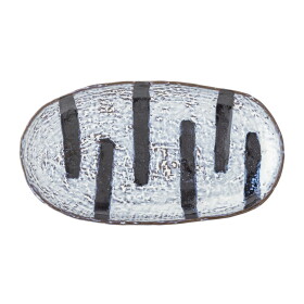 Bloomingville Oválny tanier Ever Black