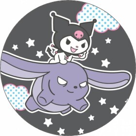 Jedlý papier Kuromi na príšeru 19,5 cm - Pictu Hap - Pictu Hap