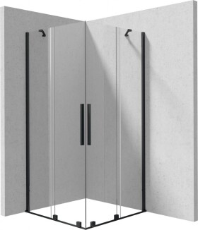 DEANTE - Sprchovací kút Prizma čierna, štvorcová, 90x90 cm KPNNP09P09