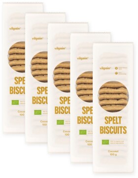 Vilgain Špaldové sušienky BIO – 5× kokos 100 g