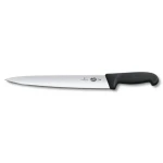 VICTORINOX Fibrox 30 cm čierny / Plátkovací nôž / Nerezová oceľ / Hladké ostrie / Široká čepeľ (5.4503.30)