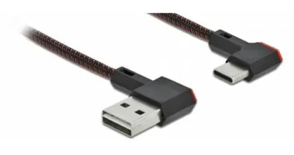 DeLock / USB kábel / USB-A - USB-C / pravouhlý / 0,5 m / čierna (85280)