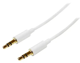 StarTech Slim Audio Jack 3.5mm biely / Kábel / Jack 3.5mm - Jack 3.5mm / 2 m (MU2MMMSWH)