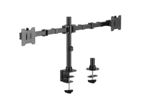 Equip čierna / Stolný držiak pre dva monitory / 17-35" / 20 kg na monitor / VESA 100x100 / 360° (650177)