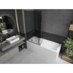 MEXEN/S - Next L vaňová zástena FIX 90 x 150, grafit, grafit metal 895-090-000-03-40-95