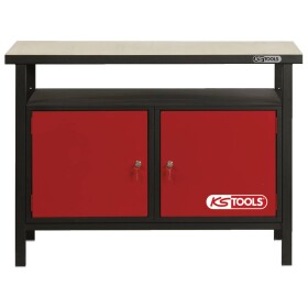 KS Tools 8650002 Profesionálny pracovný stôl s 2 dverami, V840xŠ1200xH600mm (š x v x h) 1200 x 840 x 600 mm; 8650002