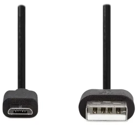 Nedis USB-A - Micro-B 3 m čierna / Kábel / USB 2.0 (CCGB60500BK30)