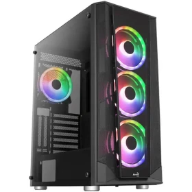 AeroCool Prism ARGB čierna / ATX / 2x USB-A 3.0 / 1x USB-A 2.0 / 4X 120mm / bez zdroja / priehľadná bočnica (ACCM-PB29143.11)