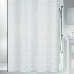 Spirella FILIGRAN sprchový záves abstraktný motív šedý / 240 x 180 cm / polyester (7610583163349)