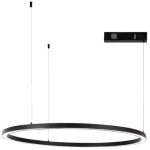 Immax NEO FINO NEW čierna / Závesné svietidlo / 1 kruh / 80 cm / 60 W / Zigbee 3.0 TUYA (07215L)