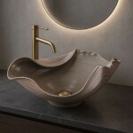 REA - Keramické umývadlo na dosku HM-17 Handmade ART REA-U6327