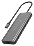 J5Create USB-C Dual 4K Mini Dock sivá / Dokovacia stanica / 2x HDMI 144Hz / 2x USB-A / RJ-45 / hliník (JCD398-N)