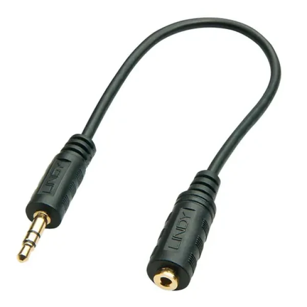 Lindy Jack 3,5 mm/2,5 mm čierna / Audio redukcia (35699)