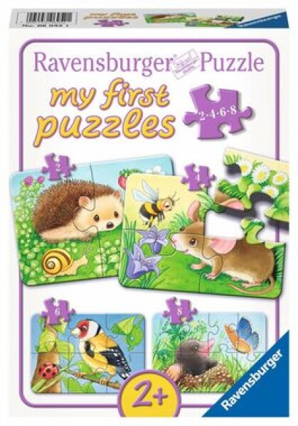 Ravensburger Moje prvé puzzle Roztomilé záhradné zvieratká 2/4/6/8 dielikov