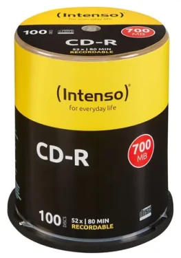 INTENSO CD R 700MB 52x / CD- R disk / Spindl 100 ks (1001126)