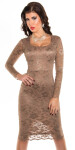 Sexy KouCla Midi-dress with lace champagne 8