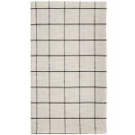 House Doctor Bavlnený behúň Join Black/Off-white 140 x 40 cm