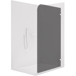 CERANO - Sprchová zástena Walk-in Orbis Ľ/P - 8 mm - biela matná, grafitové sklo - 90x200 CER-978758