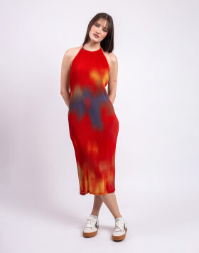 Thinking MU Flowers Pleated Miriam Dress MULTICOLOR S