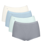 SLOGGI BASIC+ - Maxi nohavičky: neviditeľné švy a bavlnený komfort (4 ks) Sloggi SEA BLUE LIGHT COMBINATION 42