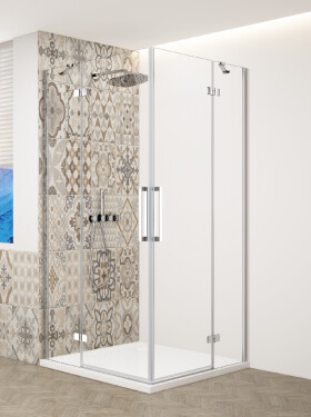 GELCO TRINITY CHROM obdĺžnikový kút 1000x1200 rohový vstup, číre sklo, GT2210-12C-CH GT2210-12C-CH