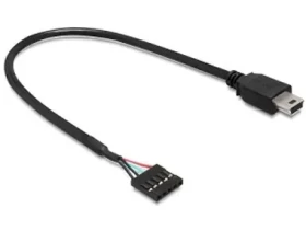 DeLock kábel USB 2.0 pinový konektor samica - USB mini samec / 30 cm (83170)