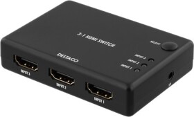 Deltaco Komutatorius DELTACO 3in-1out, 60Hz, 7.1 audio, Ultra HD, juodas / HDMI-7042