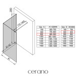 CERANO - Sprchová zástena Walk-in Onyx Corner Round Ľ/P - 8 mm - okrúhla vzpera - čierna matná, bronzové sklo - 90x80x200 CER-688753