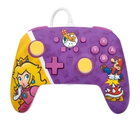 PowerA Enhanced Wired Controller - Princess Peach Battle / Herný ovládač / drôtový / Nintendo Switch (NSGP0092-01)