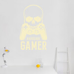 Veselá Stena Samolepka Hardcore Gamer Farba: zelená, Veľkosť: 60 x 36 cm