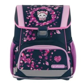Herlitz Školská aktovka Loop PLUS Blossom Dance tmavo ružová / 17 l / bočné a predné vrecko / reflexné prvky (400205560)