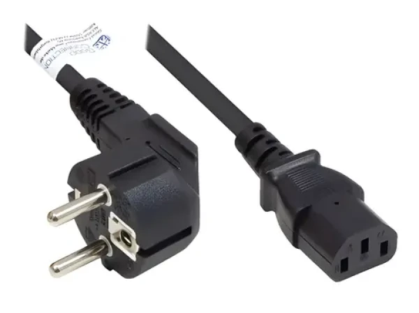 Good Connections P0130-S050 čierna / Napájací kábel / Schuko uhlový - IEC C13 / 5 m (P0130-S050)
