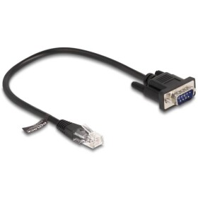 Delock 88008 RJ45 / sériový sieťové káble, prepojovacie káble kábel 0.30 m čierna pre port konzoly (router / switch) 1 ks; 88008
