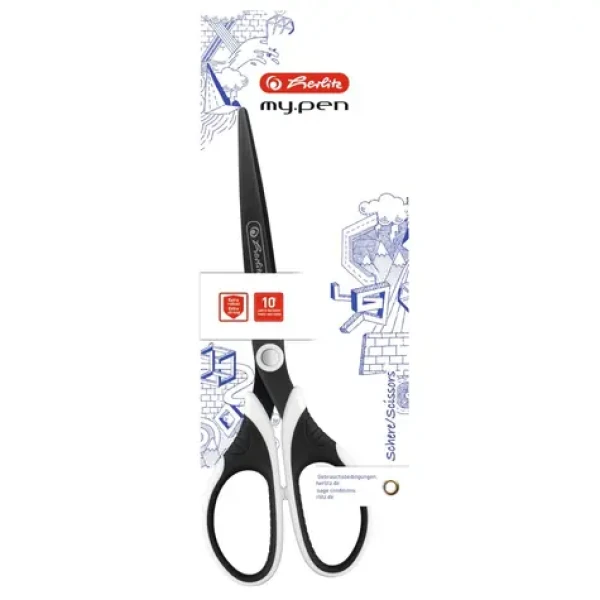 Herlitz Nožnice / čierno-biela (50027224)