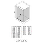 CERANO - Sprchovací kút Antelo L - Ľ/P - 6 mm - chróm, transparentné sklo - 100x70 - otočný CER-666592