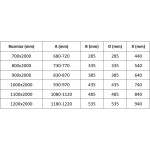 MEXEN - Exo sprchové dvere krídlové110, transparent, čierna 8182-110-000-70-00
