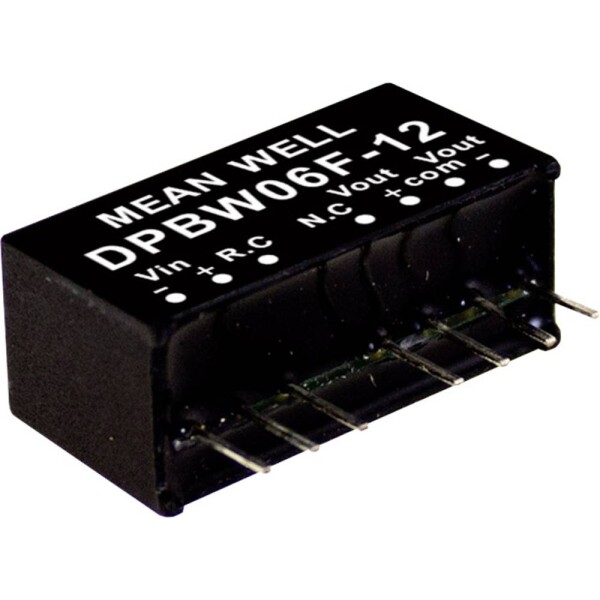 MEAN WELL DPBW06G-15 DC / DC menič napätia, modul 200 mA 6 W Počet výstupov: 2 x; DPBW06G-15