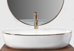 REA - Umývadlo na dosku CLEO White Gold Edge REA-U6211